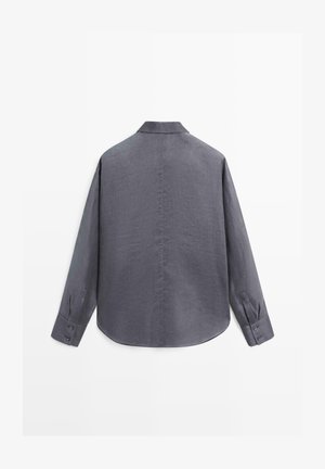 Massimo Dutti, FLOWING VOLUMINOUS SHIRT WITH BUTTON DETAILS - Bluse - blue-grey