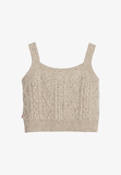 PRIMROSE CABLE TANK - Débardeur - oatmeal heather marled vanilla