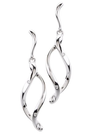 Náušnice - white gold coloured