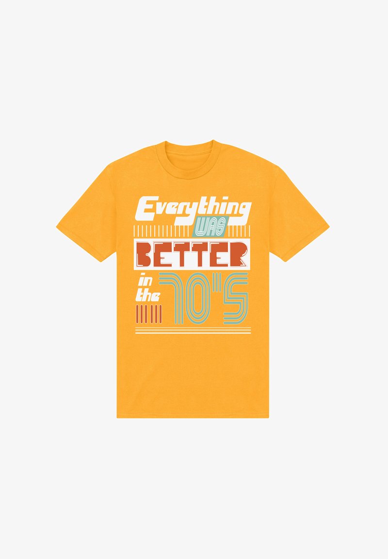 Henry Tiger BETTER IN THE 70S - T-shirt imprimé - gold