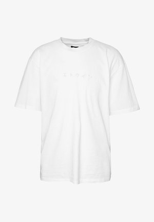 Edwin KATAKANA EMBROIDERY - Nyomott mintás póló - white