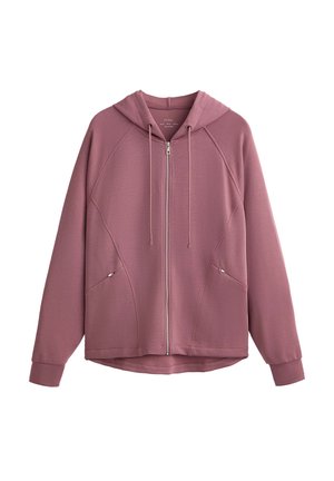 OYSHO SOFT-TOUCH BRUSHED - Mikina so zipsom - mauve
