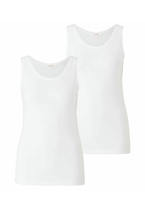 s.Oliver, DAMEN TOP BREITE TRÄGER RUNDER AUSSCHNITT BASIC 2ER PACK - Top - weiß