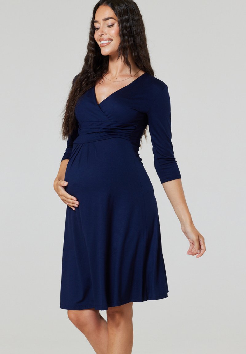 Vestito Di Pizzo Maternità Nero - Abito Sexy Per Foto Gravidanza, Taglia XL, In Mussola, Lavabile A Mano - Foto 2