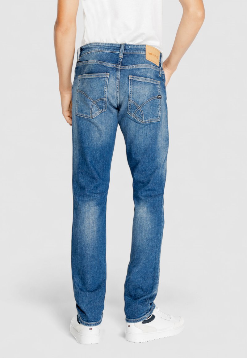 A. Salvarini Jeans Uomo Basic Stretch Slim, Azzurro, 36W X 30L, 98% Cotone 2% Elastan, 5 Tasche