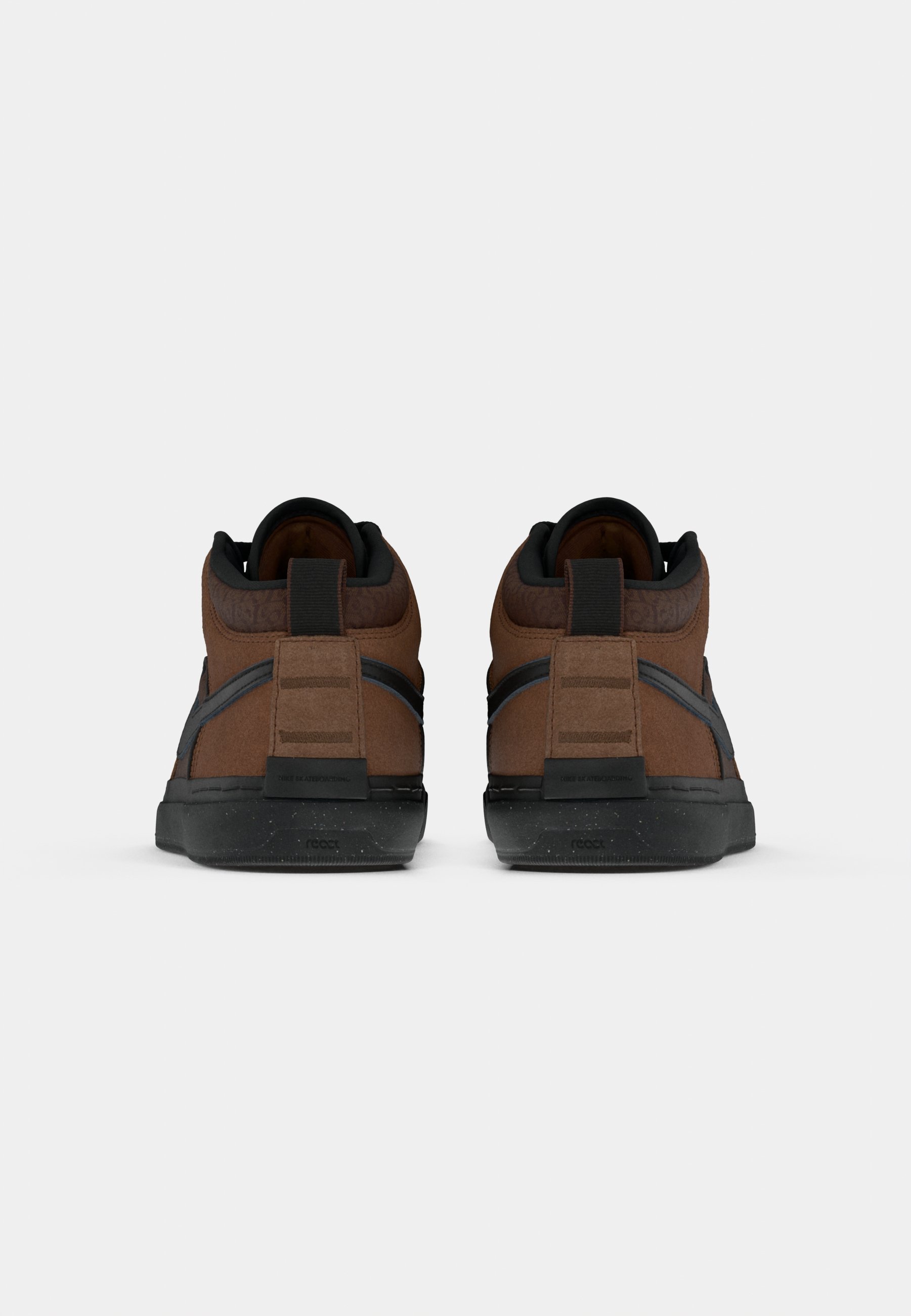 Nike SB REACT LEO UNISEX - Sneakers high - cacao wow/black/earth