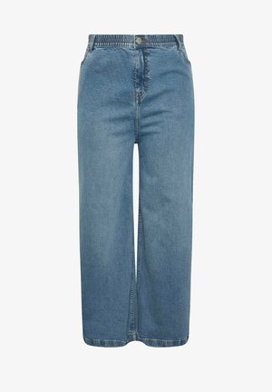 Yours Clothing, YOURS CURVE WIDE LEG SLOUCHY JEANS - Wide leg - blue