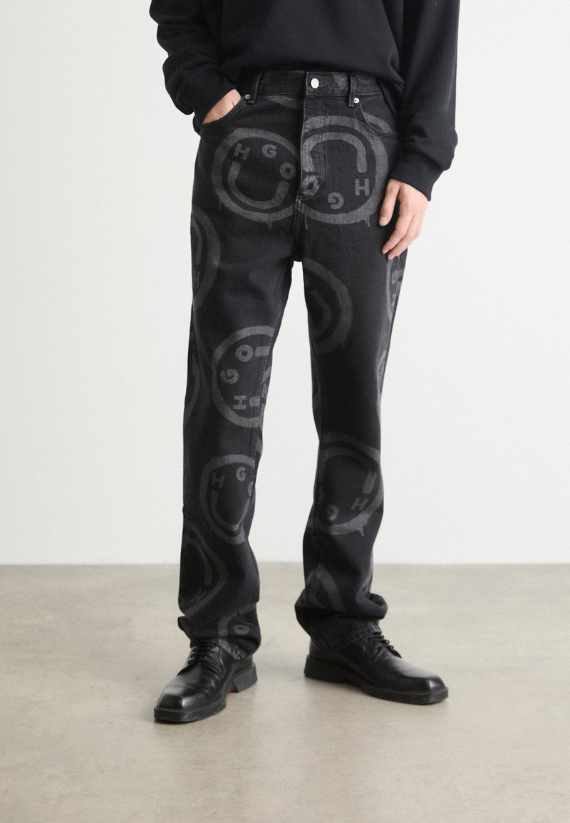 HUGO NATE - Relaxed fit jeans - black