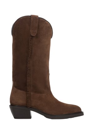 WYSOKIE - Kovbojské/motorkářské kozačky - brown