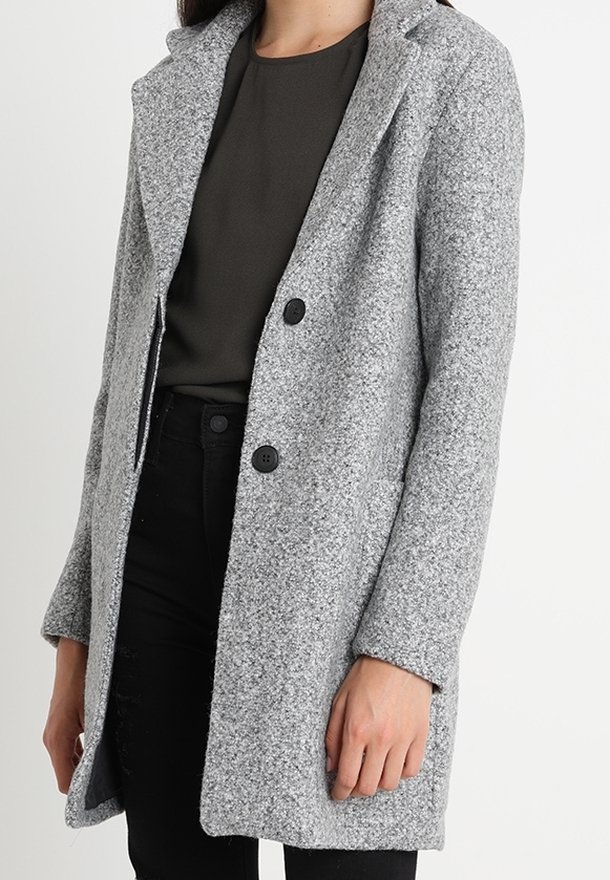 ONLY Krátký kabát - mottled light grey