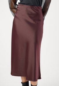 YAS YASPELLA MIDI SKIRT - A-silueta svārki - decadent chocolate