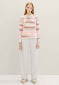 TOM TAILOR NEW OTTOMAN - Strickpullover - pink peach ottoman stripe