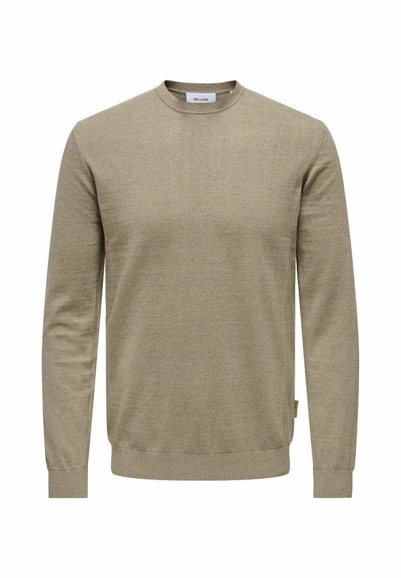 ONLY & SONS gebreide trui grijs