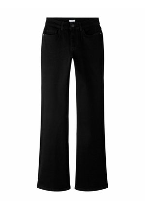MID WAIST - Platėjantys džinsai - black denim