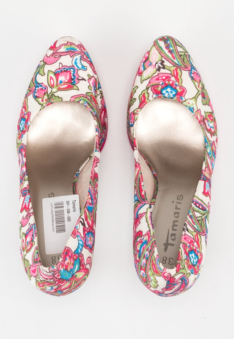 Tamaris Escarpins à plateforme multi colored/multicolore