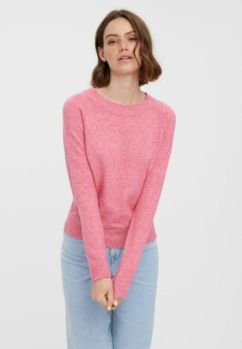 Damen Strickjacken | Vero Moda DOFFY O NECK Strickpullover hot pink/pink - TM29551 Damen Strickjacken | Vero Moda DOFFY O NECK Strickpullover hot pink/pink - TM29551