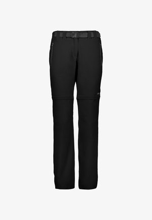 Sorte, vandafvisende udebukser med en lynlåslomme, bæltestropper og justerbare manchetter. Fremstillet af strækbart, slidstærkt stof.