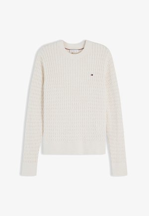 Tommy Hilfiger, CABLE FINE SWEATER - Pullover - ivory petal