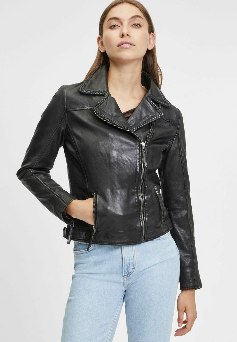 Gipsy GWMAILYNN LASOV - Leather jacket - black - Zalando.de