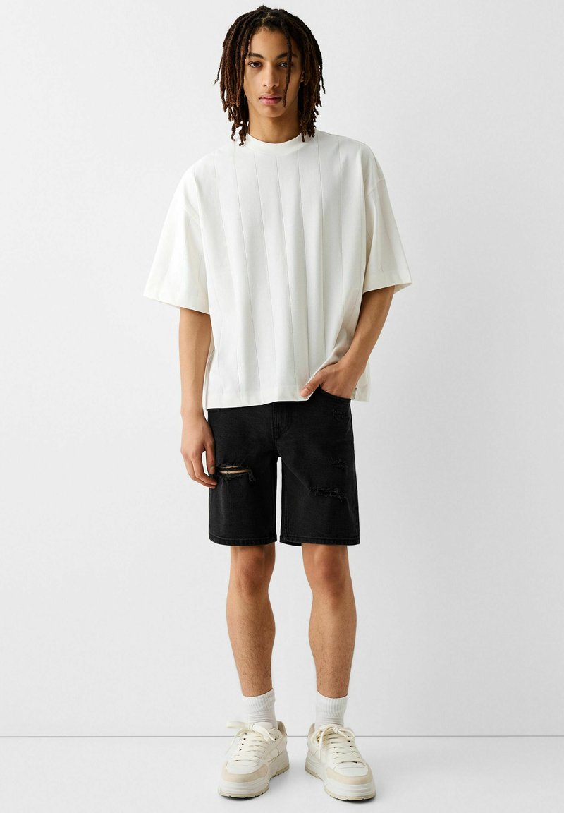 Bershka Jeansshort zwart Bershka Jeansshort zwart