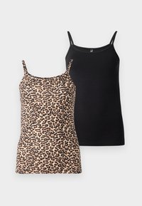 ONLLOVE STRAP SINGLET 2 PACK - Top - black/brown