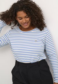 Kaffe Curve KCLIA - Longsleeve - chalk ultramarine  grey heart