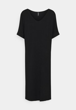 PCNEORA FOLD UP DRESS - Jersey dress - black