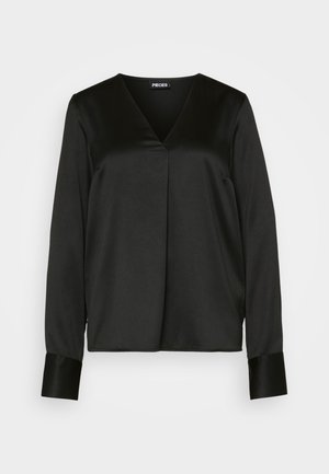 PIECES Tall, PCSILJA V NECK - Bluse - black