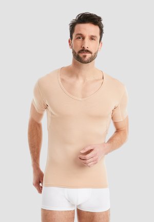 ANTI SCHWEISS V-NECK  - Unterhemd/-shirt - nude