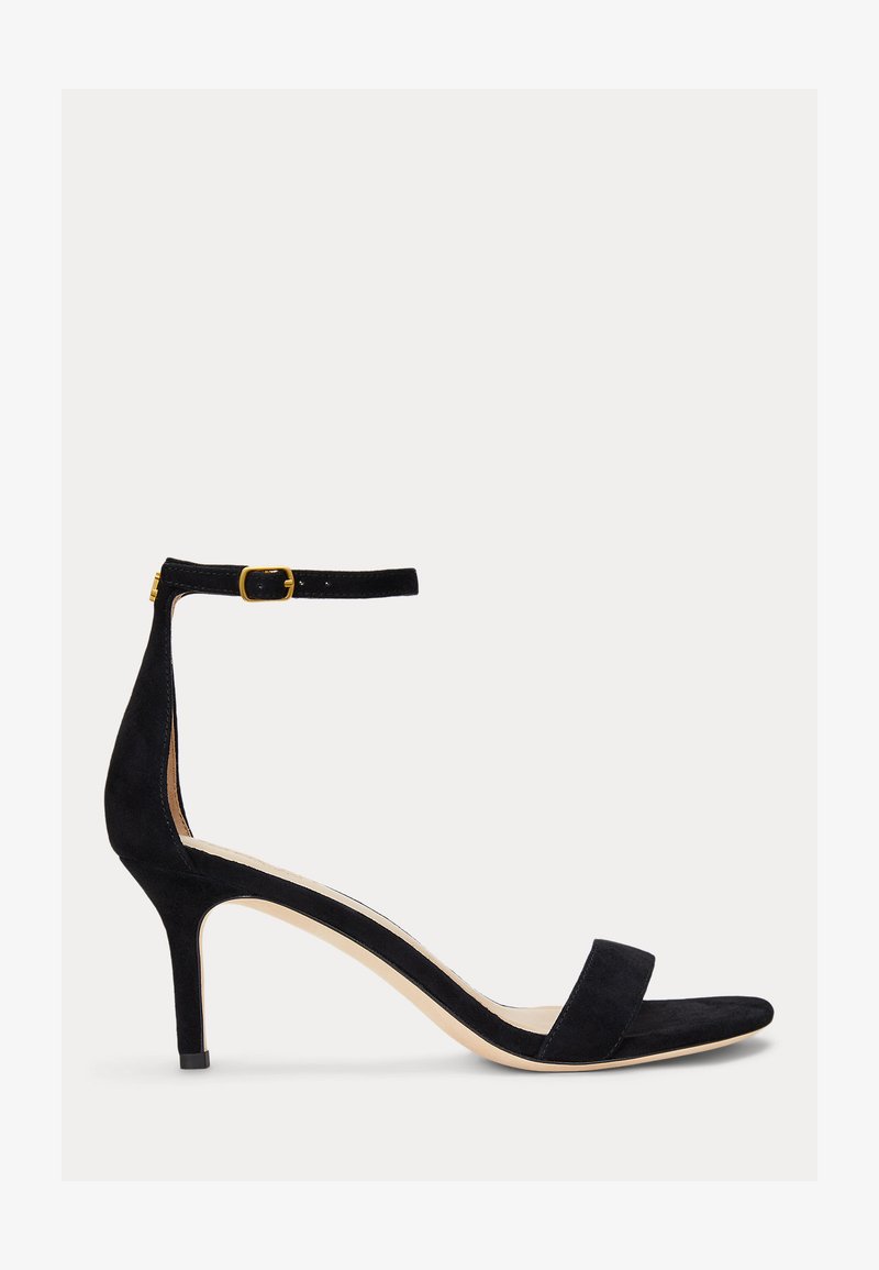 Lauren Ralph Lauren ALLIE MID HEEL SUEDE SANDAL - Sandálias - black