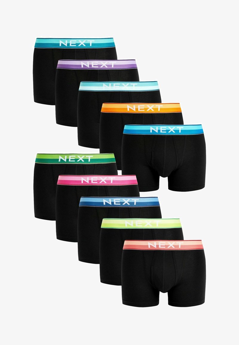 Next A FRONTS 10 PACK - Boxer alsónadrág - black bright colour waistband