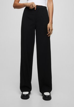 REGULAR FIT WITH DARTS - Housut - black
