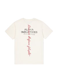 Alpha Industries SIGNATURE - Triko s potiskem - vintage white