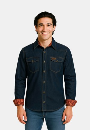 ROBUSTES  MIT FARBIGEM AUSPUTZ - Overhemd - denimblau