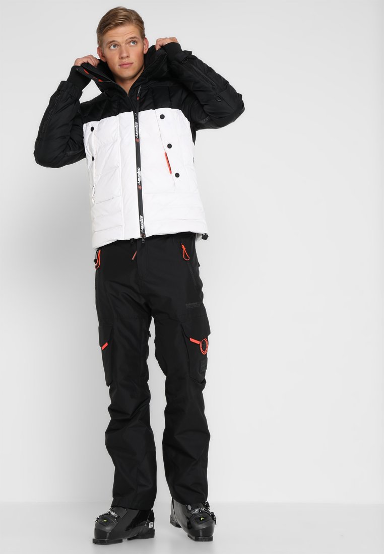 Superdry SUPER CANADIAN - Giacca da sci - black/white/bianco - Zalando.it