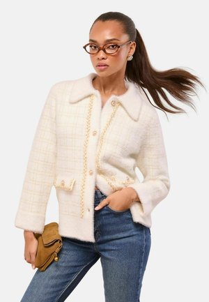 REGULAR FIT -  ROPE TRIM COLLARED. - Vest - white