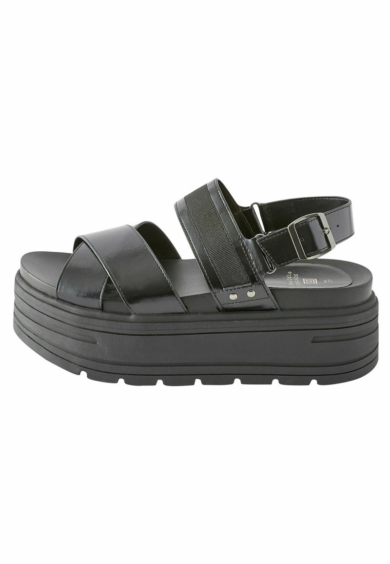 Next - CHUNKY REGULAR WIDE FIT - Platåsandaletter - black, Förstora