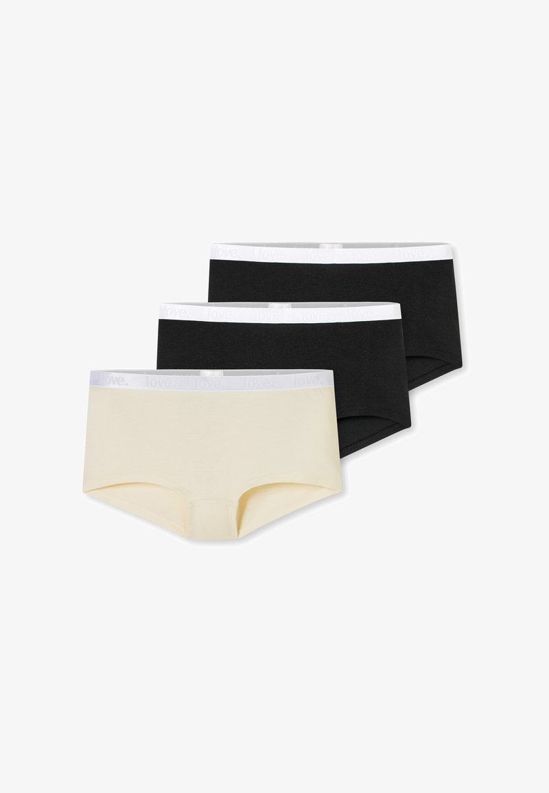 Schiesser 3-PACK - Panties - schwarz weiss