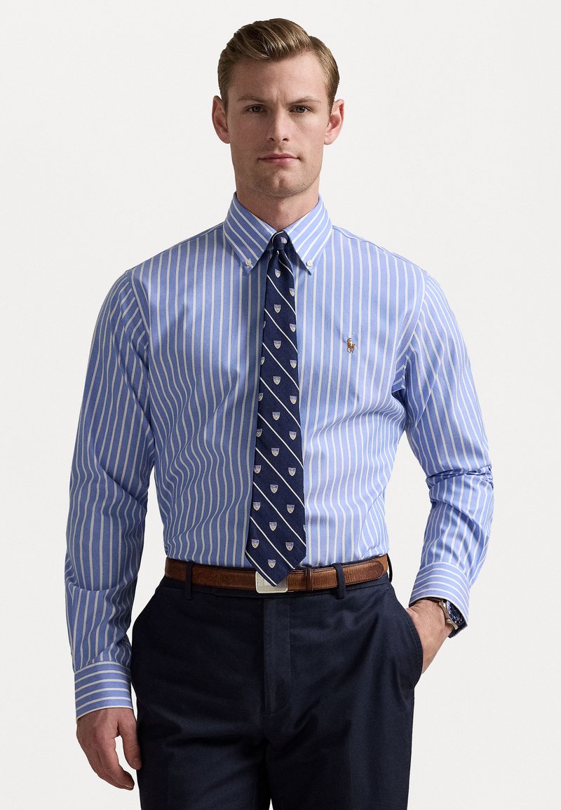 Polo Ralph Lauren - CUSTOM FIT STRIPED PINPOINT OXFORD SHIRT - Button down-skjorte - blue/white, Forstørre