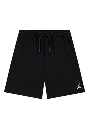 Pantaloncini sportivi neri con vita elastica e coulisse, con piccolo logo Jumpman bianco sulla gamba sinistra.