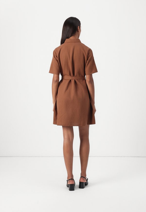 WOVEN DRESSES - Shirt dress - melted chocolate2