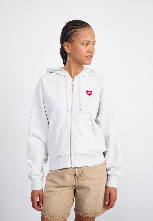HOODED HEART  - Hoodie - ash heather2