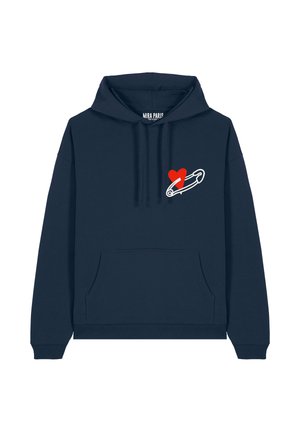 COEUR PINS EMBROIDERY HEAYVWEIGHT UNISEX - Sweat à capuche - dark blue