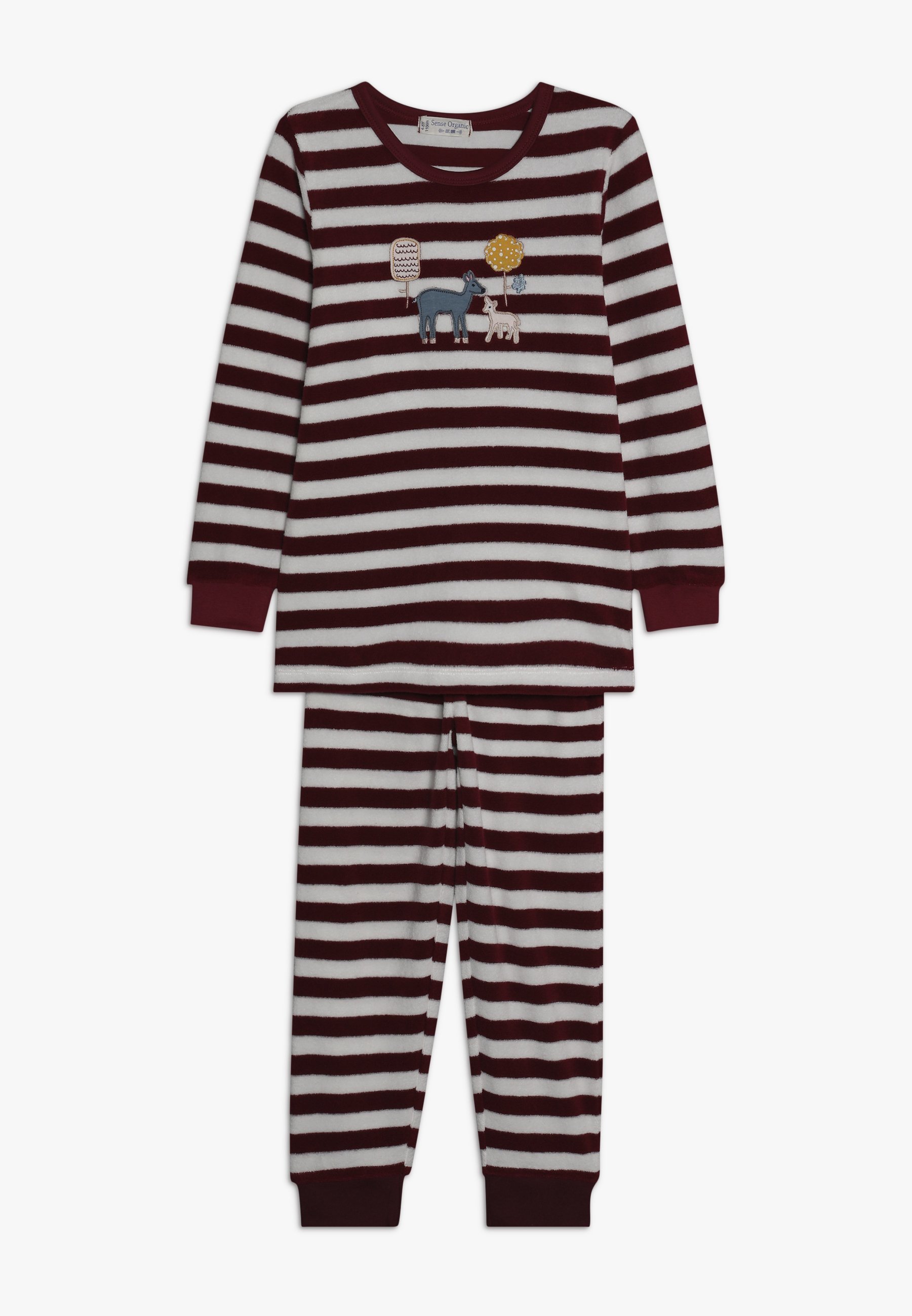 Sense Organics Long John Retro Pyjama Set Beet Red Bordeaux Zalando Ie