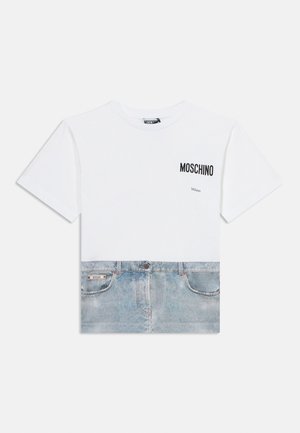MOSCHINO UNISEX - Potiskana majica - bianco ottico