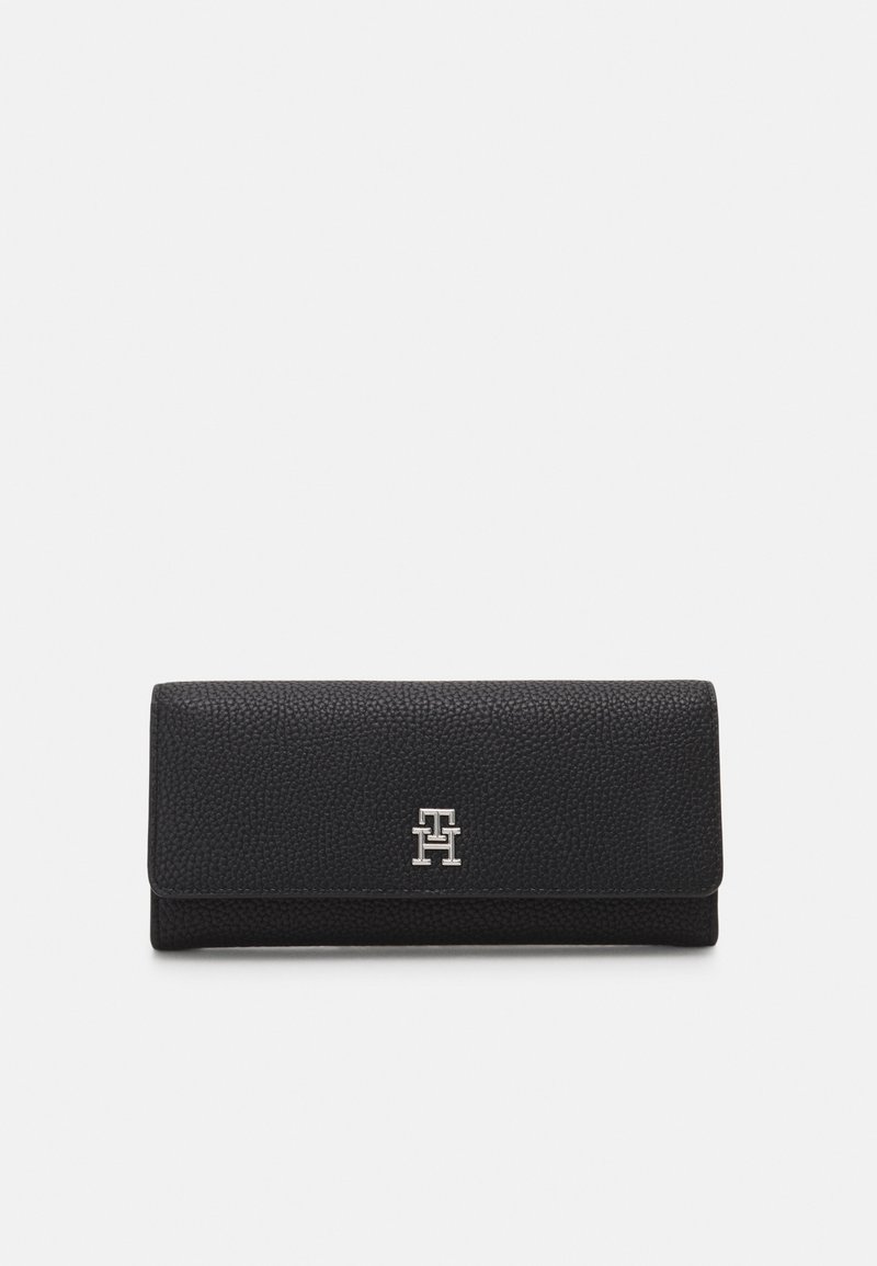 Tommy Hilfiger EMBLEM LARGE FLAP WALLET - Wallet - black