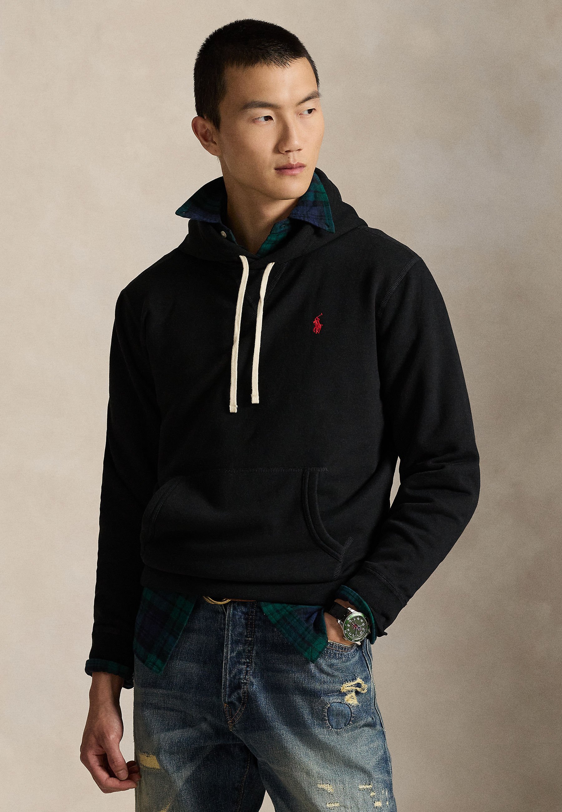 Polo Ralph Lauren THE RL FLEECE HOODIE - Hoodie - black/zwart Polo Ralph Lauren THE RL FLEECE HOODIE - Hoodie - black/zwart
