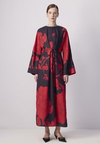Touché Privé FLOWER PATTERNED FRONT  - Vestito lungo - black
