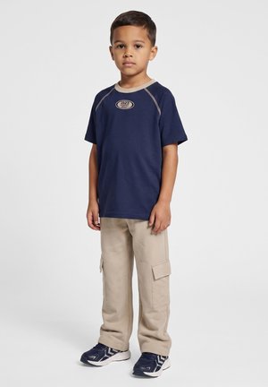 Hummel, HUMMEL HMLTIMMI RAGLAN T-SHIRT S/S UNISEX - T-shirts print - dress blues