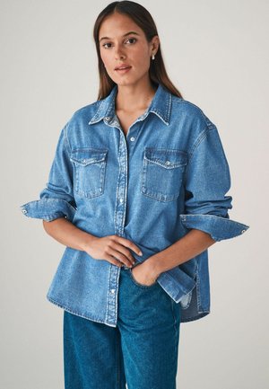 REGULAR FIT - Jachetă din denim - mid blue washed black